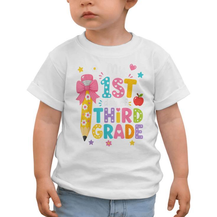 Cute My 1st Day Of Third Grade Pencil Back To School Girls Graphic Toddler T-Shirt Cute My 1st Day Of Third Grade Pencil Back To School Girls Graphic Toddler T-Shirt