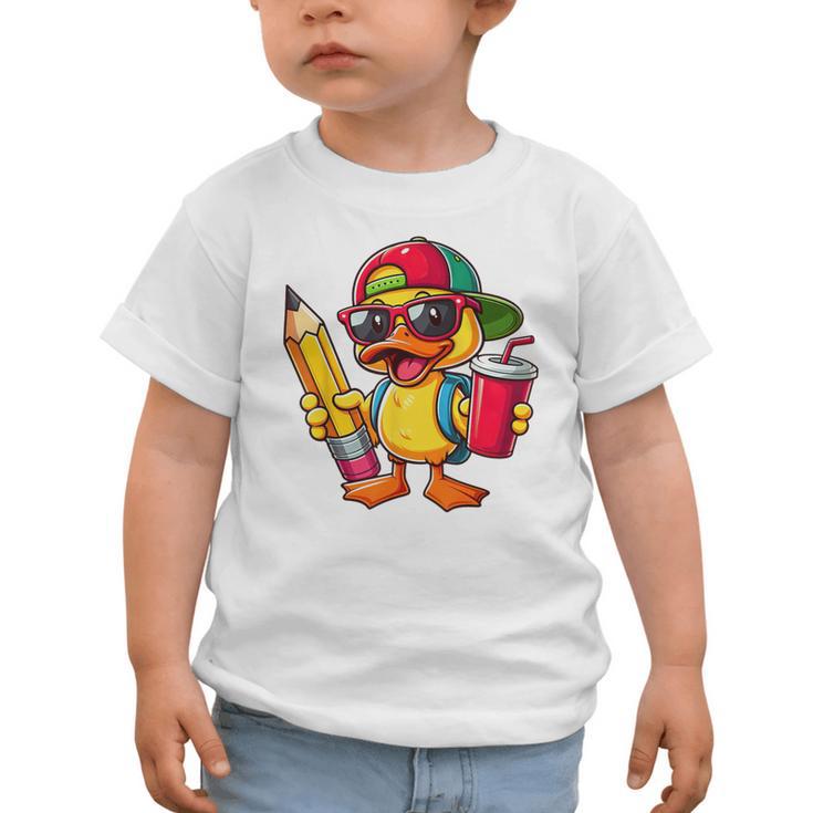 Cute Duck Lover Pencil Back To School Kids Boys Girls Graphic Toddler T-Shirt Cute Duck Lover Pencil Back To School Kids Boys Girls Graphic Toddler T-Shirt