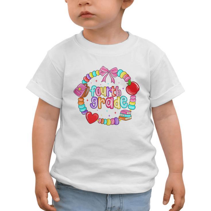 First Day Of 4th Grade Friendship Bracelet Back To School Graphic Toddler T-Shirt