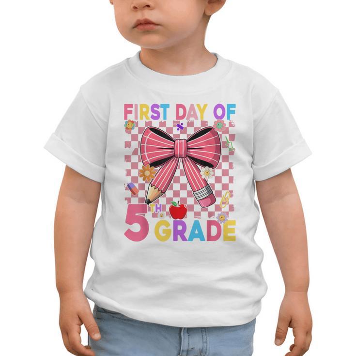 First Day Of 5th Grade Coquette Back To School Girls Kids Graphic Toddler T-Shirt First Day Of 5th Grade Coquette Back To School Girls Kids Graphic Toddler T-Shirt