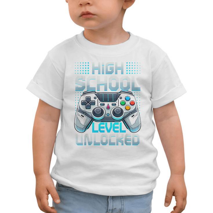 First Day Of High School Level Unlocked Back To School Gamer Graphic Toddler T-Shirt First Day Of High School Level Unlocked Back To School Gamer Graphic Toddler T-Shirt