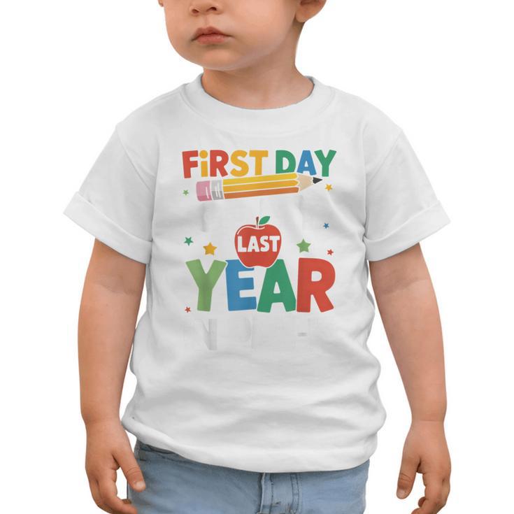 First Day Of My Last Year In Pre-k Back To School Graphic Toddler T-Shirt First Day Of My Last Year In Pre-k Back To School Graphic Toddler T-Shirt