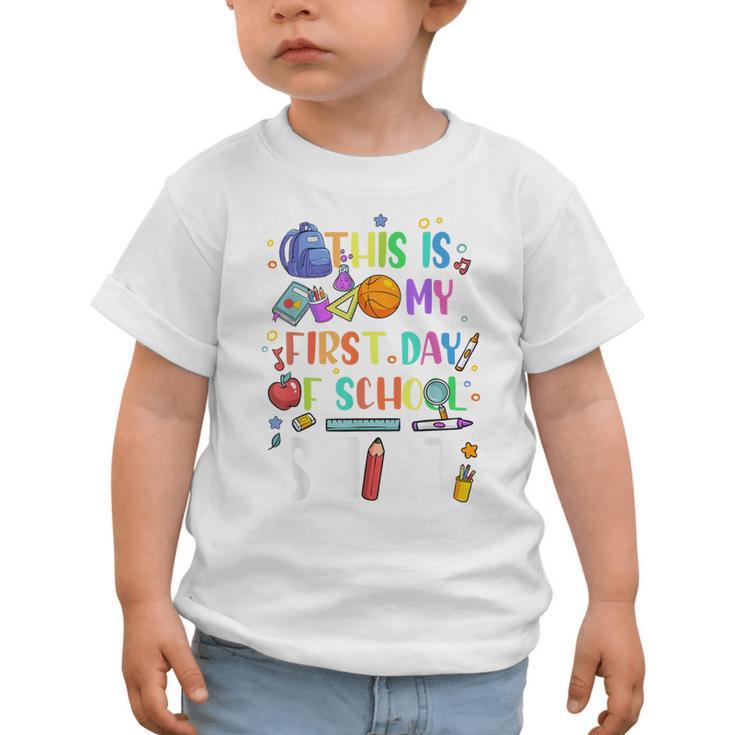 This Is My First Day Of School Boys Girls Kid Back To School Graphic Toddler T-Shirt This Is My First Day Of School Boys Girls Kid Back To School Graphic Toddler T-Shirt