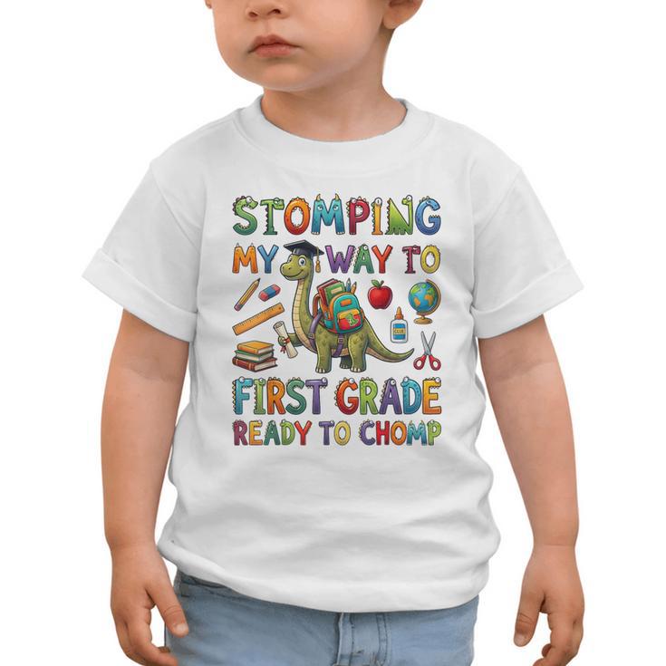 First Grade Graduation Dinosaur Dino Back To School Student Graphic Toddler T-Shirt First Grade Graduation Dinosaur Dino Back To School Student Graphic Toddler T-Shirt