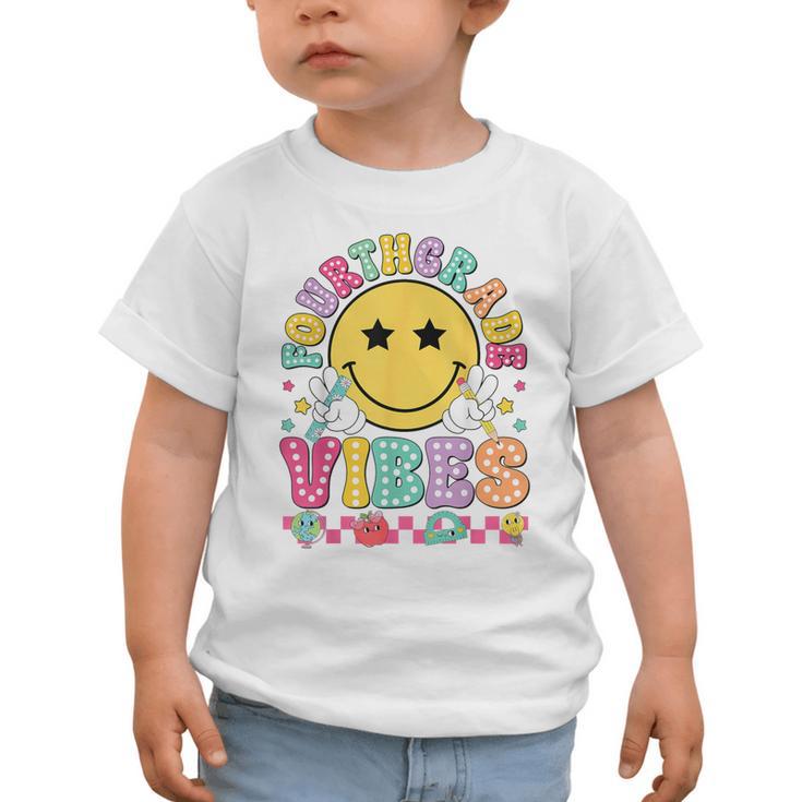 Fourth Grade Vibes Smile Face Back To School Boys Girls Kids Graphic Toddler T-Shirt Fourth Grade Vibes Smile Face Back To School Boys Girls Kids Graphic Toddler T-Shirt