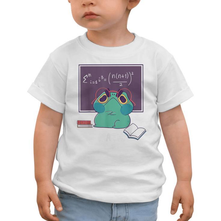 Frog Hates Math Kawaii Science Back To School Kids Graphic Toddler T-Shirt Frog Hates Math Kawaii Science Back To School Kids Graphic Toddler T-Shirt