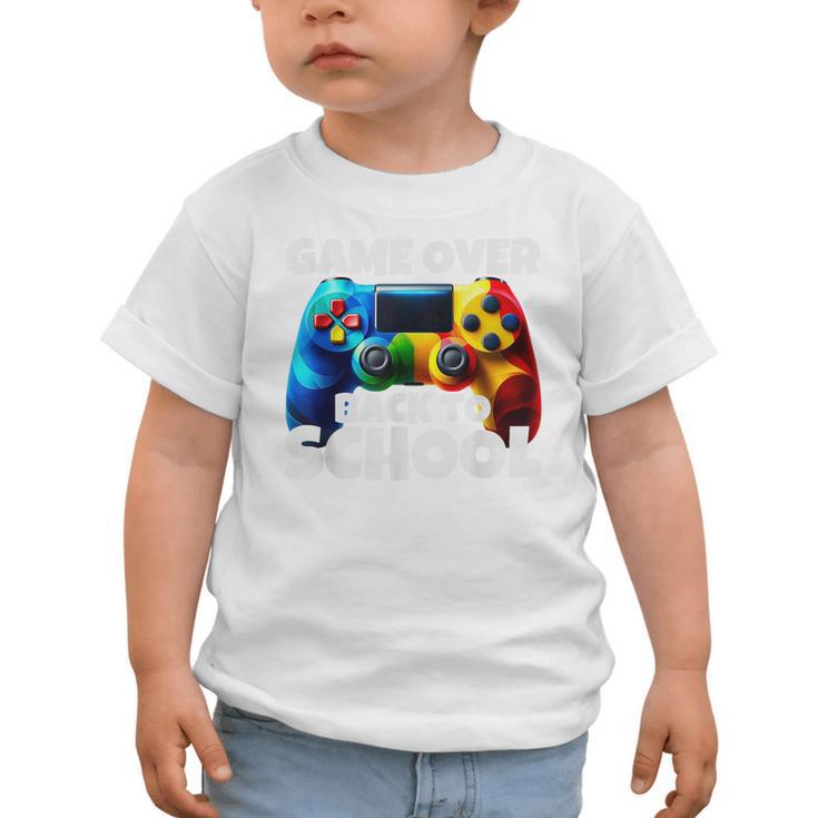 Game Over Back To School Gaming Controller Kids Gamer Graphic Toddler T-Shirt Game Over Back To School Gaming Controller Kids Gamer Graphic Toddler T-Shirt