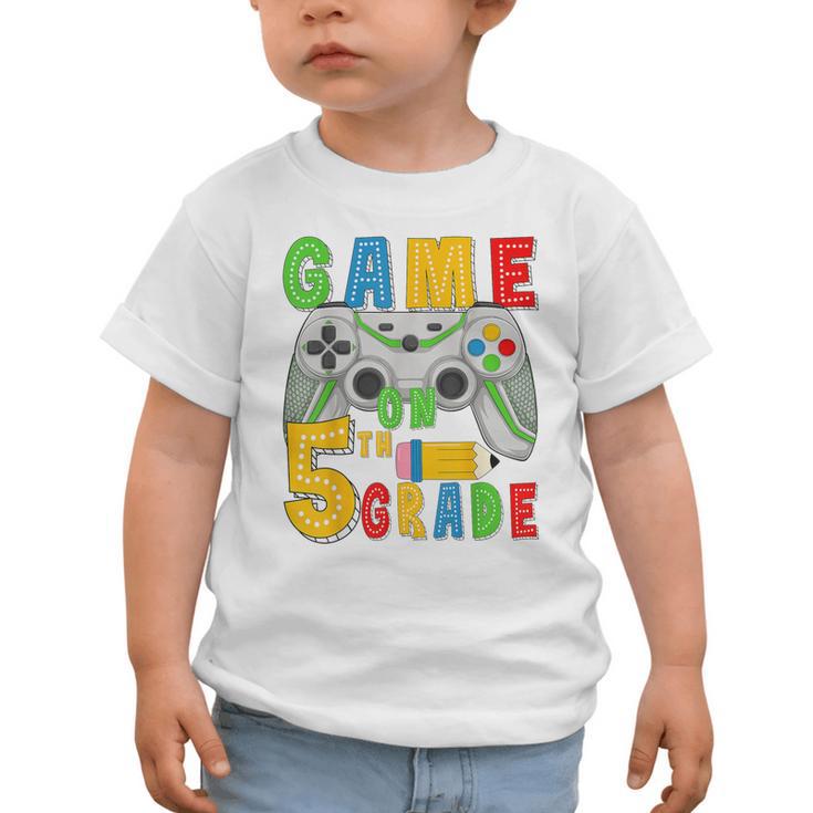Game On Fifth Grade Back To School Gamer 5th Grade Boys Kids Graphic Toddler T-Shirt