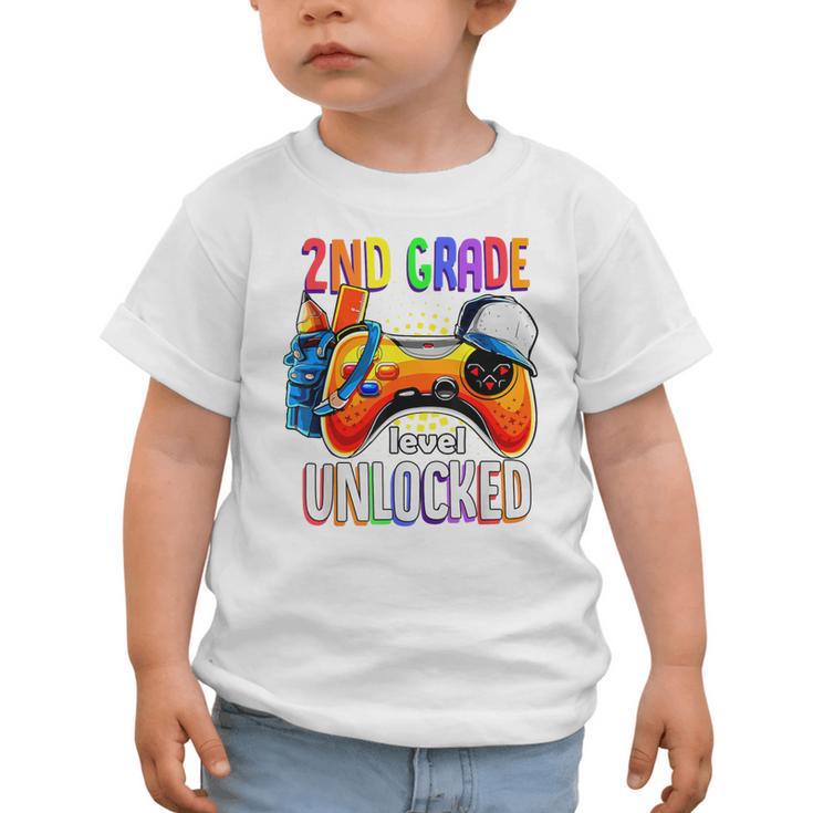 Gamer Back To School Gamepad 2nd Second Grade Level Unlocked Graphic Toddler T-Shirt
