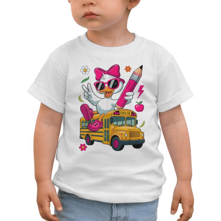 Goose Back To School First Day Of School Girls Boys Graphic Toddler T-Shirt