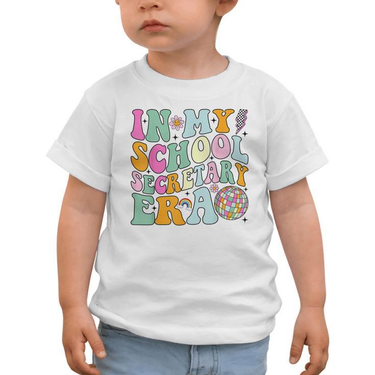 Groovy In My School Secretary Era Back To School Graphic Toddler T-Shirt