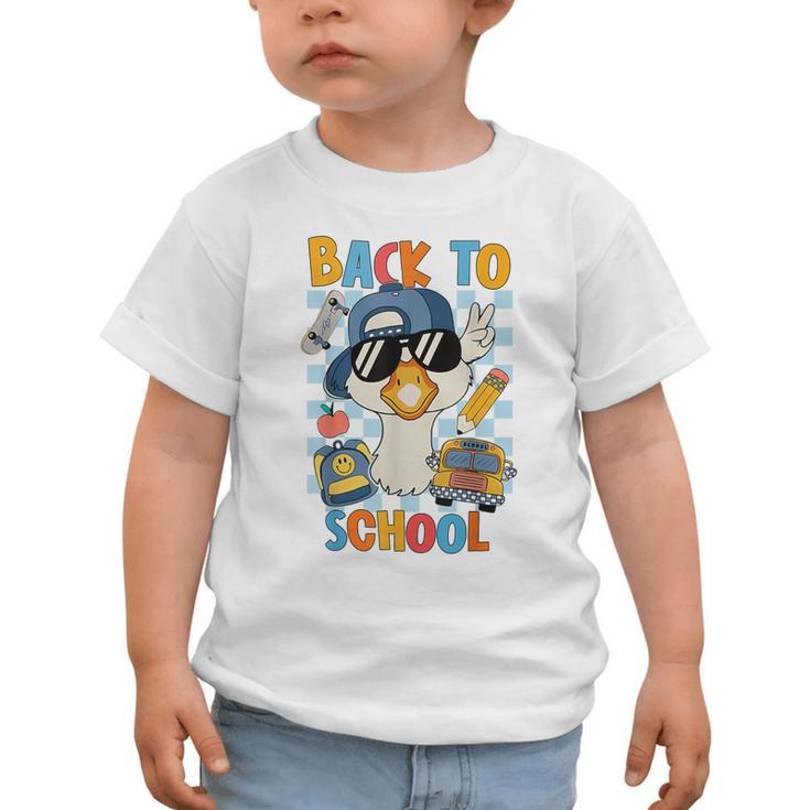 Happy First Day Of School Back To School Goose Boys Kids Graphic Toddler T-Shirt Happy First Day Of School Back To School Goose Boys Kids Graphic Toddler T-Shirt