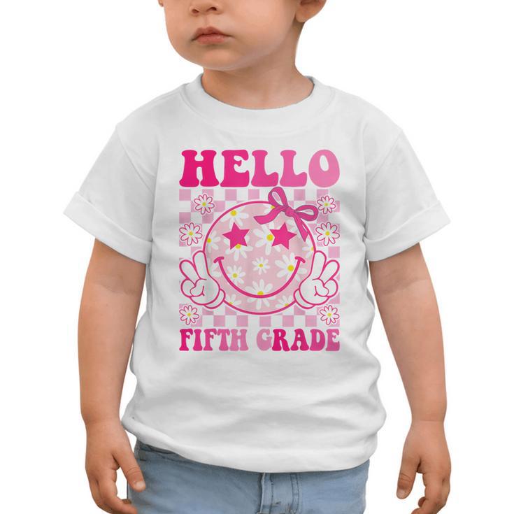 Hello Fifth Grade Coquette Bow Back To School 5th Grade Girl Graphic Toddler T-Shirt