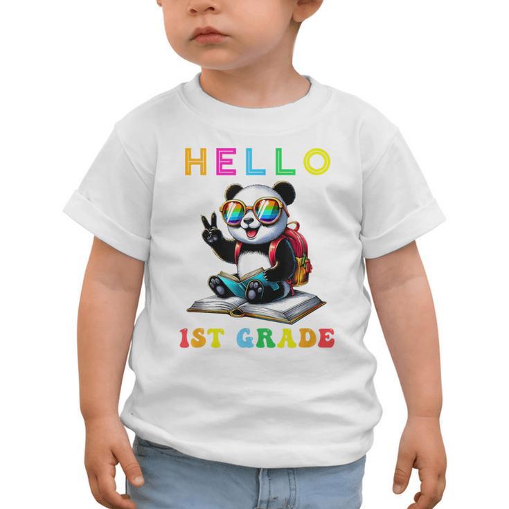 Hello First Grade Panda Lover Back To School Kids Boys Girls Graphic Toddler T-Shirt Hello First Grade Panda Lover Back To School Kids Boys Girls Graphic Toddler T-Shirt