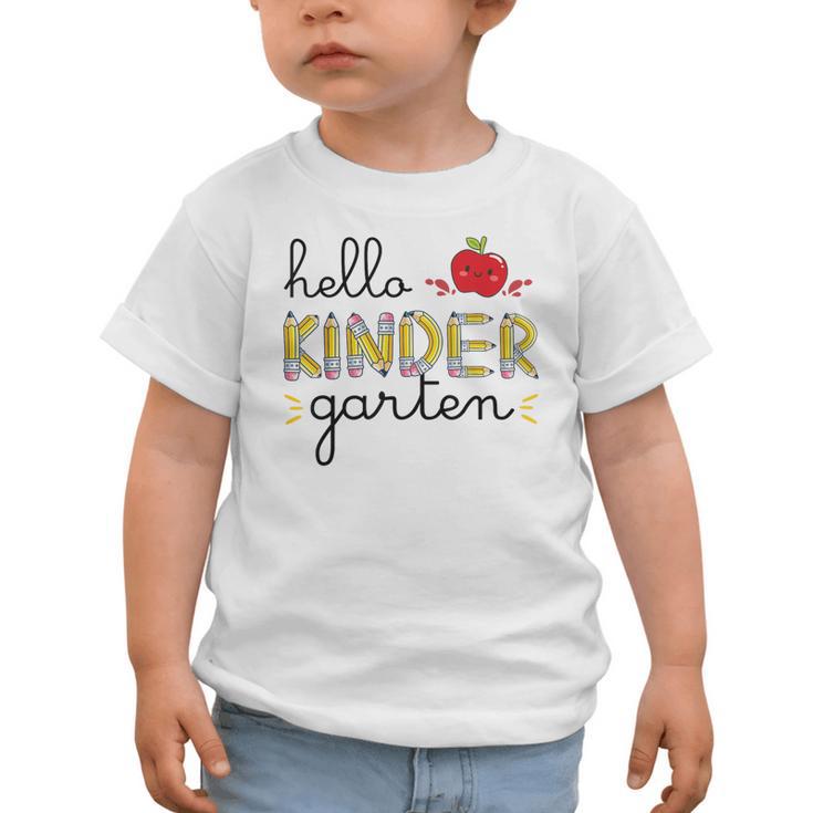 Hello Kindergarten Back To School Cute First Day Kids School Graphic Toddler T-Shirt