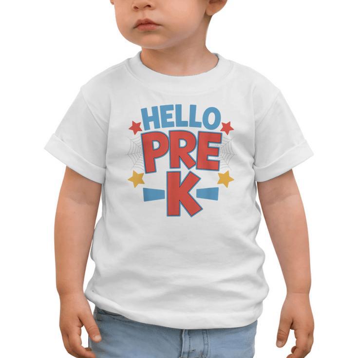 Hello Pre-K Preschool Squad Spider Back To School First Day Graphic Toddler T-Shirt Hello Pre-K Preschool Squad Spider Back To School First Day Graphic Toddler T-Shirt