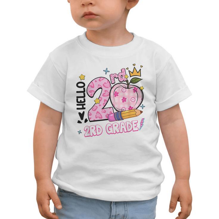 Hello Second 2nd Grade Leopard Tie Dye Girl Back To School Graphic Toddler T-Shirt