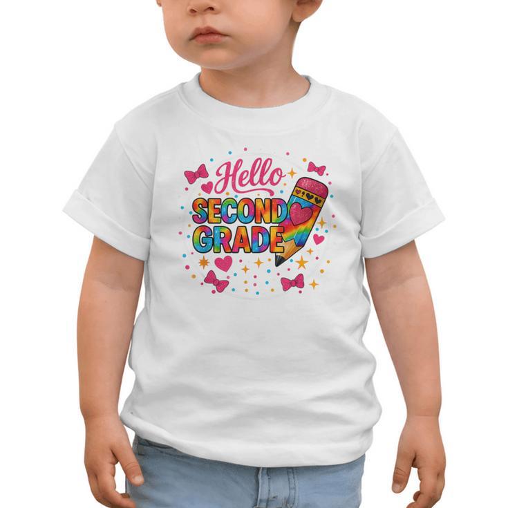 Hello Second Grade Tie Dye Pencil Back To School 2nd Grade Graphic Toddler T-Shirt Hello Second Grade Tie Dye Pencil Back To School 2nd Grade Graphic Toddler T-Shirt
