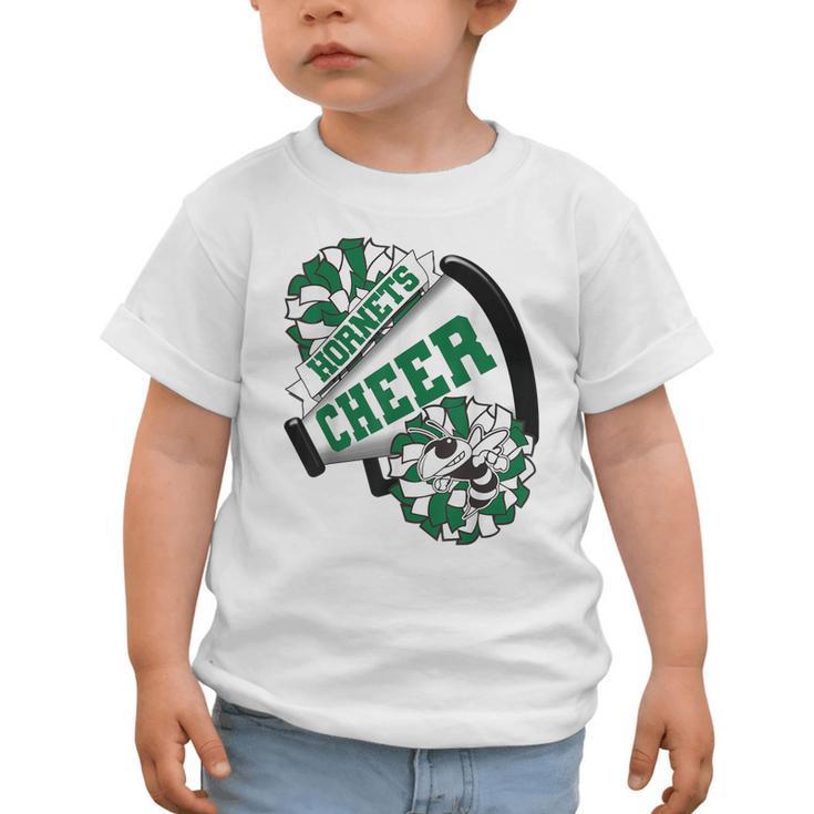 Hornets Cheer Back To School Cheerleading Spirit Green Graphic Toddler T-Shirt Hornets Cheer Back To School Cheerleading Spirit Green Graphic Toddler T-Shirt