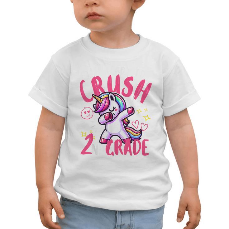 I'm Ready To Crush 2nd Grade Dabbing Unicorn Back To School Graphic Toddler T-Shirt I'm Ready To Crush 2nd Grade Dabbing Unicorn Back To School Graphic Toddler T-Shirt