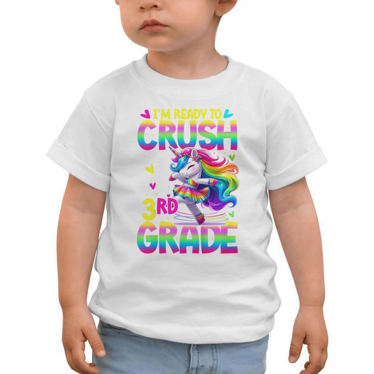 I'm Ready To Crush 3rd Grade Back To School Dancing Unicorn Graphic Toddler T-Shirt I'm Ready To Crush 3rd Grade Back To School Dancing Unicorn Graphic Toddler T-Shirt