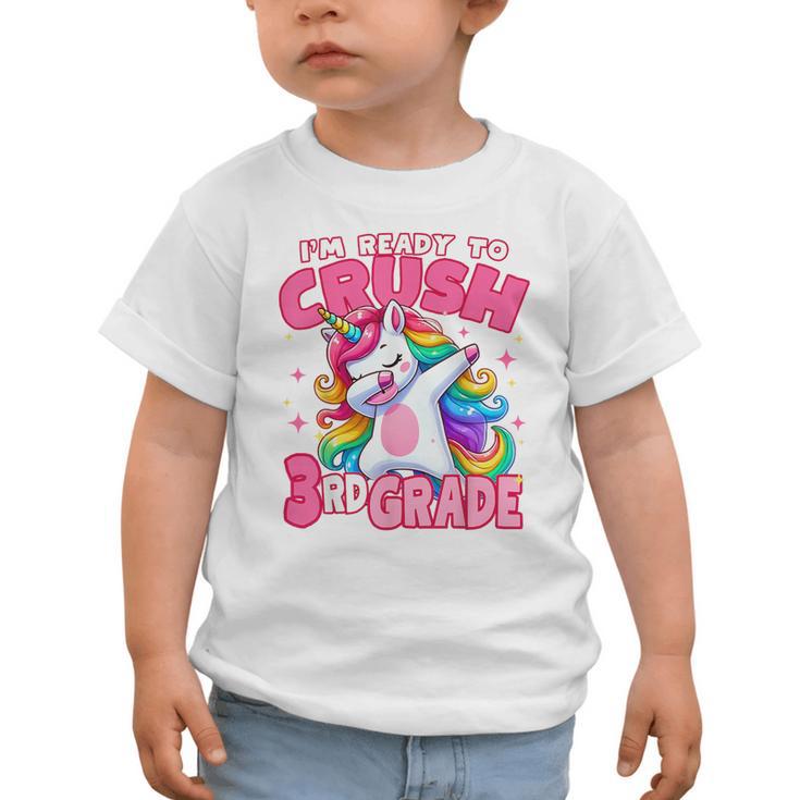 I'm Ready To Crush 3rd Grade Dabbing Unicorn Back To School Graphic Toddler T-Shirt I'm Ready To Crush 3rd Grade Dabbing Unicorn Back To School Graphic Toddler T-Shirt