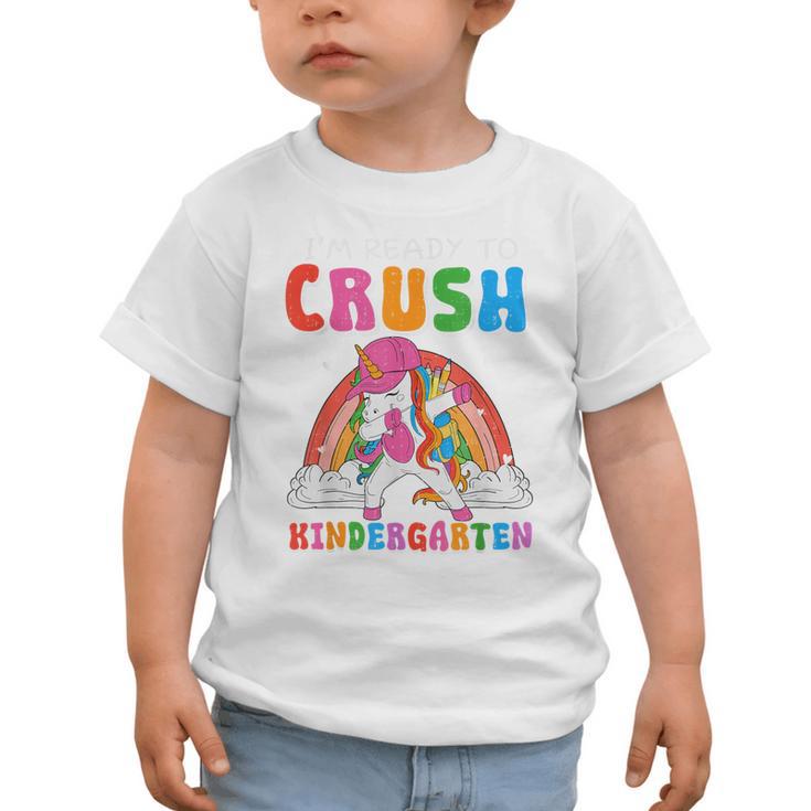 I'm Ready To Crush Kindergarten Unicorn Back To School Girls Graphic Toddler T-Shirt I'm Ready To Crush Kindergarten Unicorn Back To School Girls Graphic Toddler T-Shirt