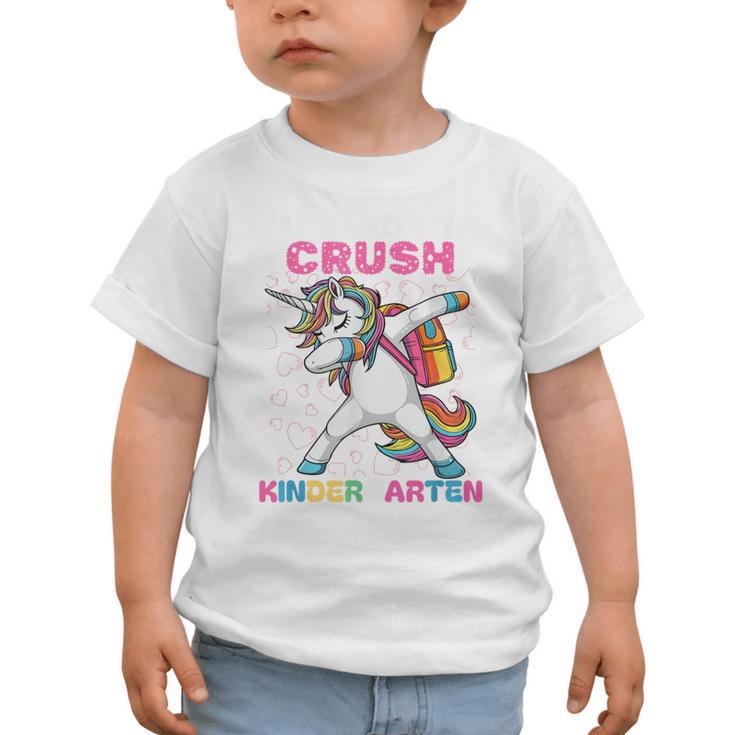 I'm Ready To Crush Kindergarten Unicorn Back To School Graphic Toddler T-Shirt I'm Ready To Crush Kindergarten Unicorn Back To School Graphic Toddler T-Shirt