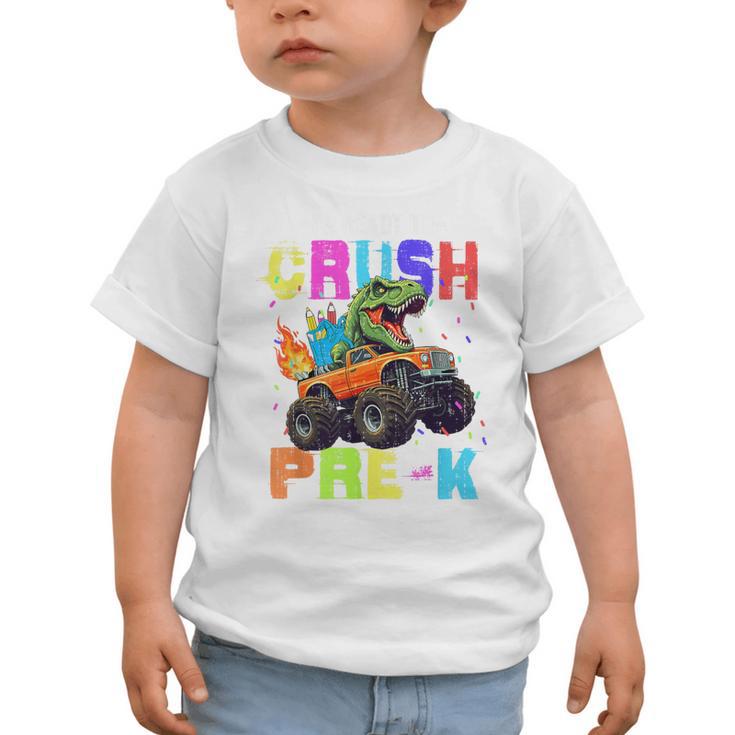 I'm Ready To Crush Pre-k Dinosaur Truck Back To School Boys Graphic Toddler T-Shirt