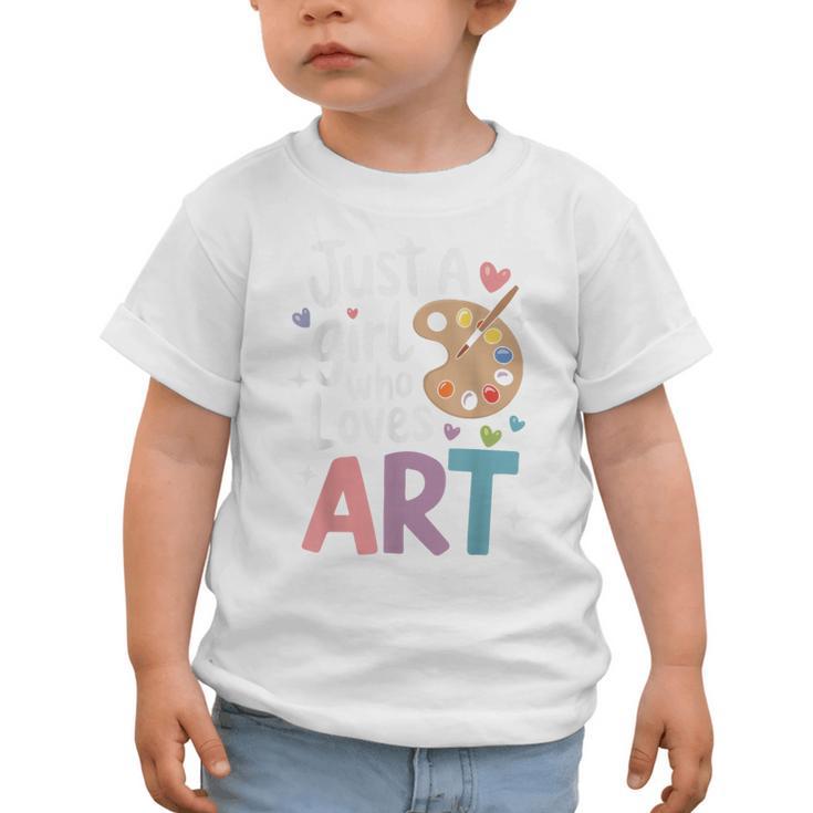Just a Girl Who Loves Art Cute Back To School Kids Girls Graphic Toddler T-Shirt Just a Girl Who Loves Art Cute Back To School Kids Girls Graphic Toddler T-Shirt