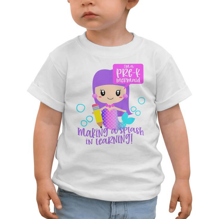 Kids Pre K Mermaid Back To School Toddler Girl First Day Of Prek Graphic Toddler T-Shirt