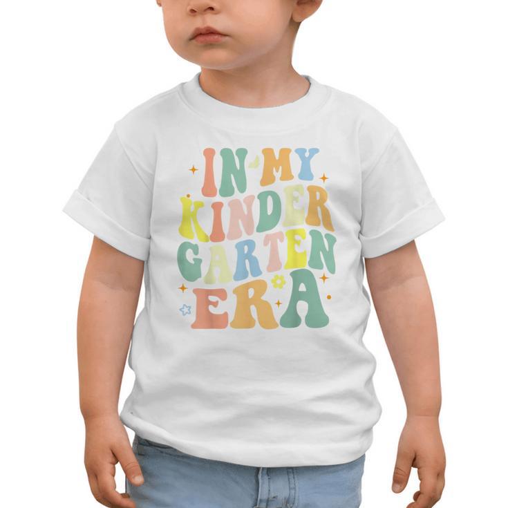 Kindergarten Era Happy Back To School Groovy Kids Boys Girls Graphic Toddler T-Shirt