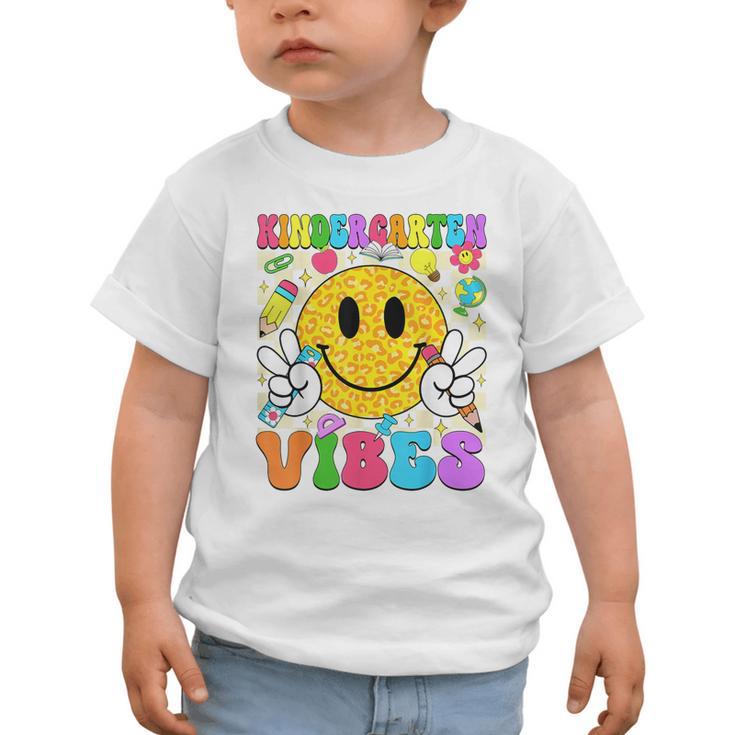 Kindergarten Vibes Smile Face Back To School Kinder Girl Kid Graphic Toddler T-Shirt