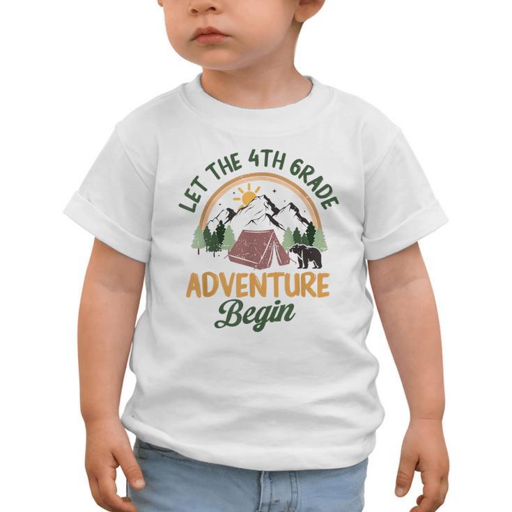 Let The 4th Grade Adventure Begin Camping Back To School Graphic Toddler T-Shirt Let The 4th Grade Adventure Begin Camping Back To School Graphic Toddler T-Shirt