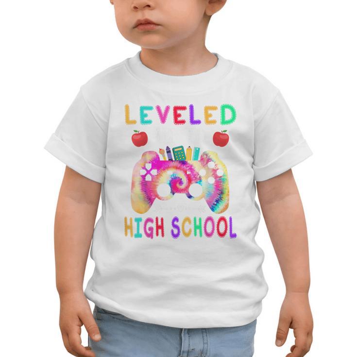 Leveled Up To High School Gaming Fun Back To School Tie Dye Graphic Toddler T-Shirt Leveled Up To High School Gaming Fun Back To School Tie Dye Graphic Toddler T-Shirt