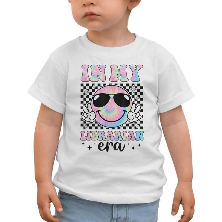 In My Librarian Era Groovy Tie Dye Back To School Graphic Toddler T-Shirt