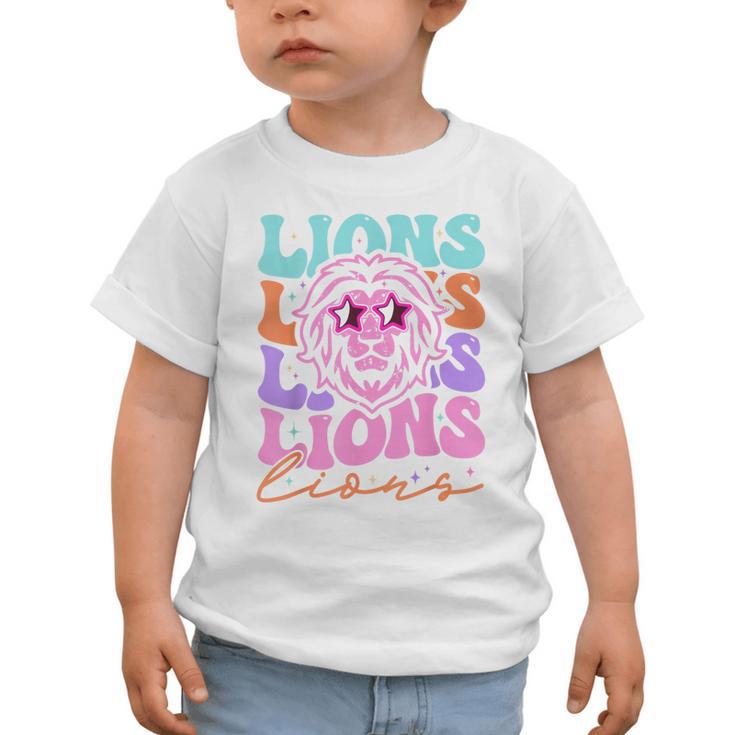 Lion Mascot Back To School Spirit Sports Men Women Groovy Graphic Toddler T-Shirt Lion Mascot Back To School Spirit Sports Men Women Groovy Graphic Toddler T-Shirt