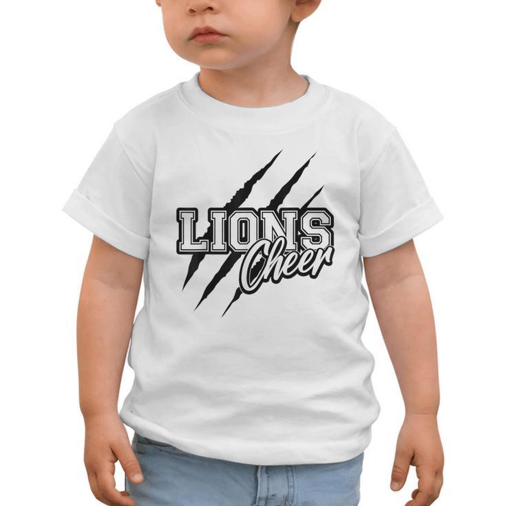 Lions Cheer Back To School Cheerleading Team Spirit Graphic Toddler T-Shirt Lions Cheer Back To School Cheerleading Team Spirit Graphic Toddler T-Shirt