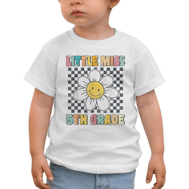 Little Miss 5th Grade Retro Groovy 5th Grade Back To School Graphic Toddler T-Shirt