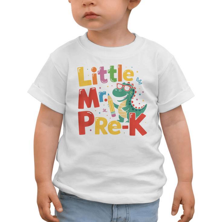 Little Mr Pre-K Dino Back To School Graphic Toddler T-Shirt Little Mr Pre-K Dino Back To School Graphic Toddler T-Shirt