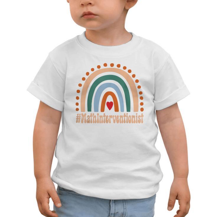 Math Interventionist Rainbow Appreciation Day Back To School Graphic Toddler T-Shirt