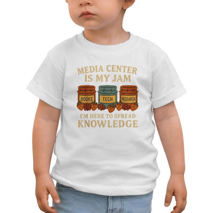 Media Center Is My Jam Library Reading Back To School Graphic Toddler T-Shirt Media Center Is My Jam Library Reading Back To School Graphic Toddler T-Shirt