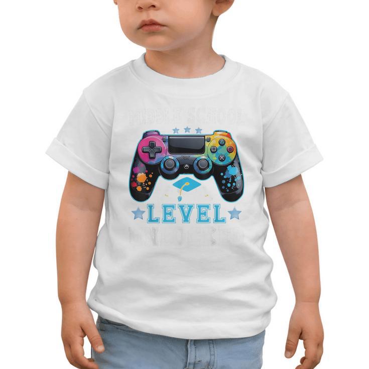 Middle School Level Unlocked Gamer First Day Back To School Graphic Toddler T-Shirt Middle School Level Unlocked Gamer First Day Back To School Graphic Toddler T-Shirt