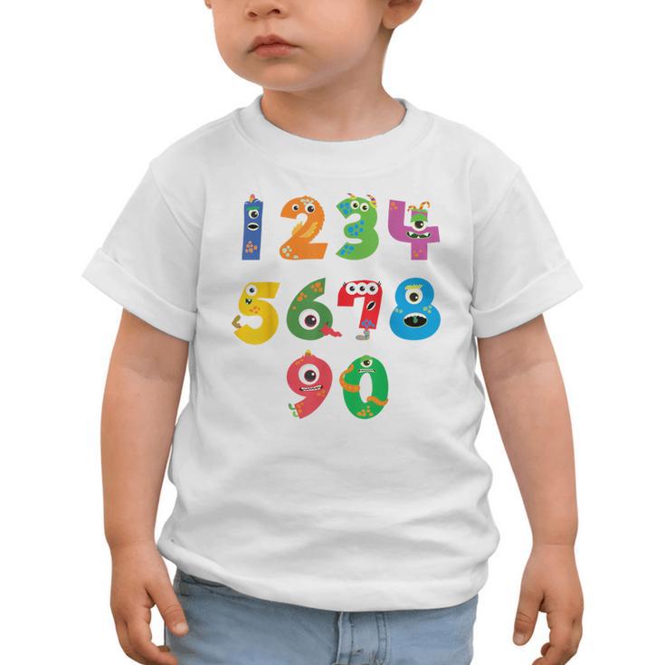 Monster Numbers Learning Cute Numbers 0-9 Back To School Graphic Toddler T-Shirt Monster Numbers Learning Cute Numbers 0-9 Back To School Graphic Toddler T-Shirt