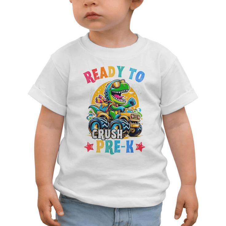 Monster Truck Dinosaur Boys Back To School Crush Pre-k Kids Graphic Toddler T-Shirt Monster Truck Dinosaur Boys Back To School Crush Pre-k Kids Graphic Toddler T-Shirt