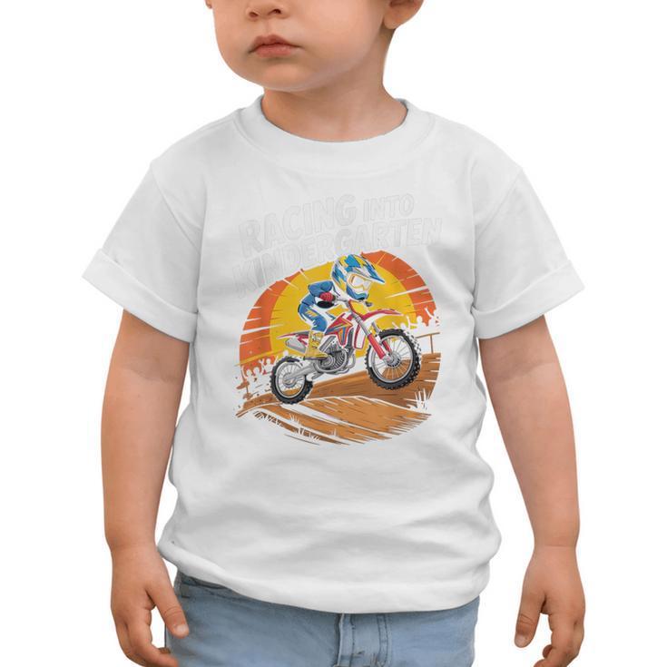 Motocross Back To School Dirt Bike Racing Into Kindergarten Graphic Toddler T-Shirt Motocross Back To School Dirt Bike Racing Into Kindergarten Graphic Toddler T-Shirt