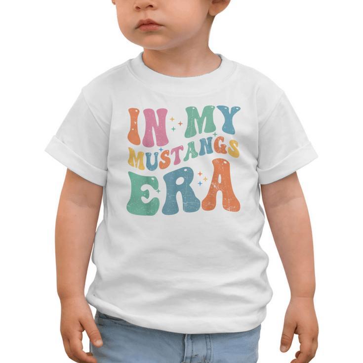 In My Mustangs Era Back To School Spirit Game Retro Groovy Graphic Toddler T-Shirt