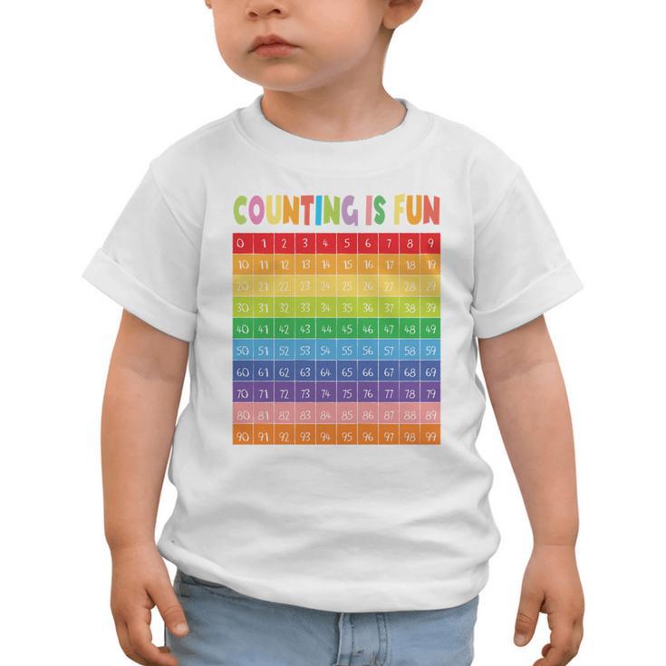 Numbers Learning Cute Numbers 0-100 Back To School Counting Graphic Toddler T-Shirt