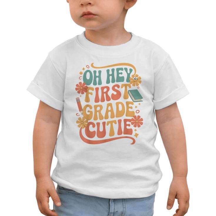 Oh Hey First Grade Cutie Back To School Graphic Toddler T-Shirt Oh Hey First Grade Cutie Back To School Graphic Toddler T-Shirt