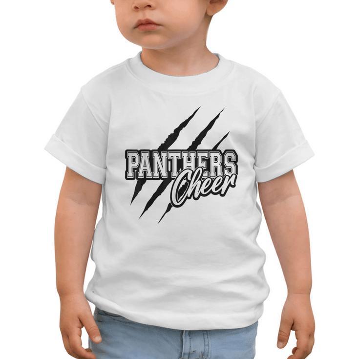 Panthers Cheer Back To School Cheerleading Team Spirit Graphic Toddler T-Shirt Panthers Cheer Back To School Cheerleading Team Spirit Graphic Toddler T-Shirt